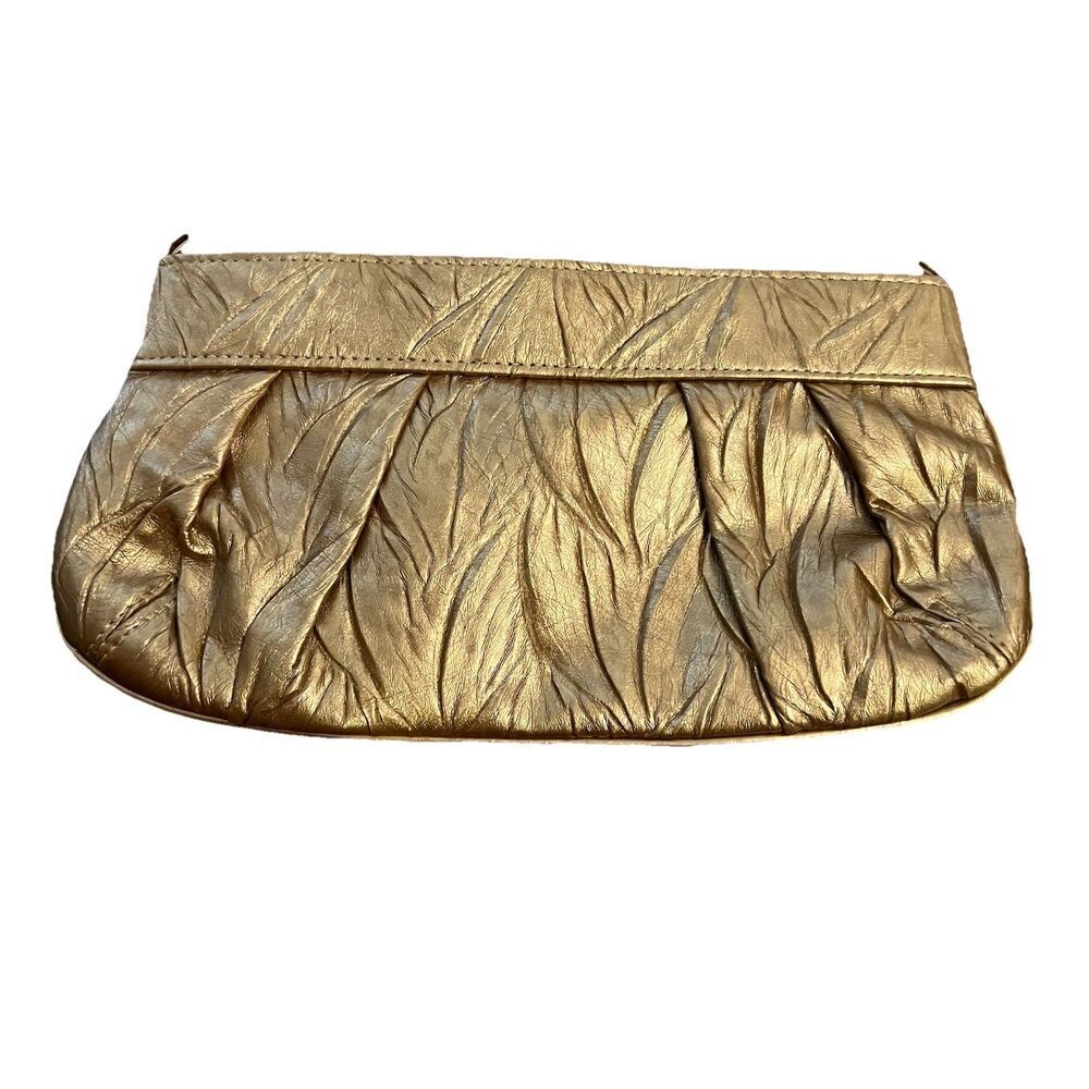 jessica mcclintock purse Gold Shimmery Clutch Evening